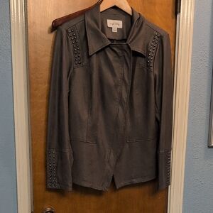 Joseph Ribkoff Charcoal Studded Blazer